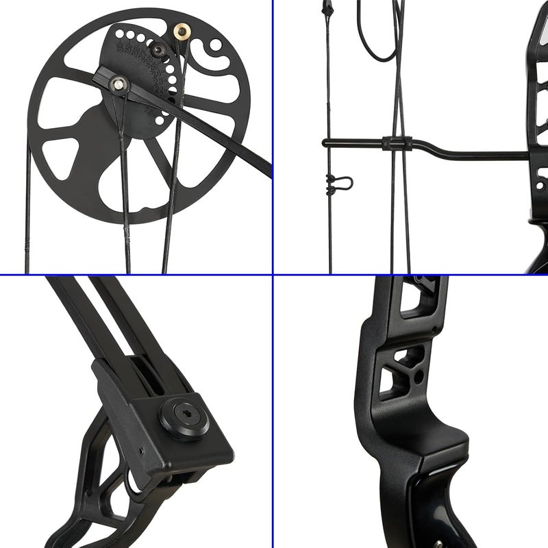 sf. Archery Compound Bow Package for Adults and Teens,Shooting Practice Archery Hunting Accessories Hunting Gear，19”-30” Draw Length，20-70 Lbs Draw Weight，320 fps，Right Handed - Image 5
